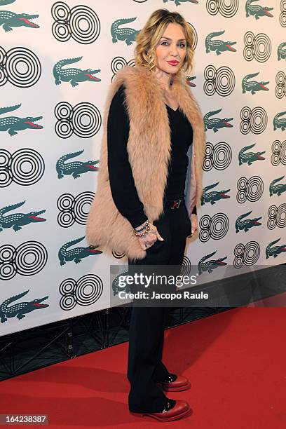 Paola Barale attends Lacoste 80th Anniversary cocktail party at La Rinascente on March 21, 2013 in Milan, Italy.