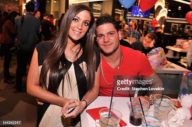 Sammi "Sweetheart" Giancola and Ronnie Magro attend Ringling Bros. And Barnum & Bailey Present Built To Amaze! on March 21, 2013 in New York City.