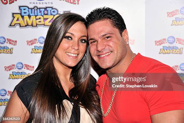 Sammi "Sweetheart" Giancola and Ronnie Magro attend Ringling Bros. And Barnum & Bailey Present Built To Amaze! on March 21, 2013 in New York City.