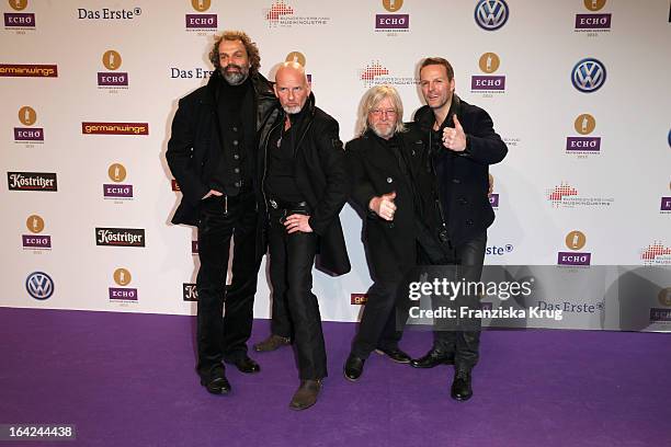 Santiano attend the Echo Award 2013 at Palais am Funkturm on March 21, 2013 in Berlin, Germany.