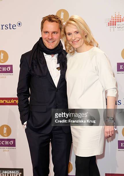 Daniel Bahr and Judy Witten attend the Echo Award 2013 at Palais am Funkturm on March 21, 2013 in Berlin, Germany.