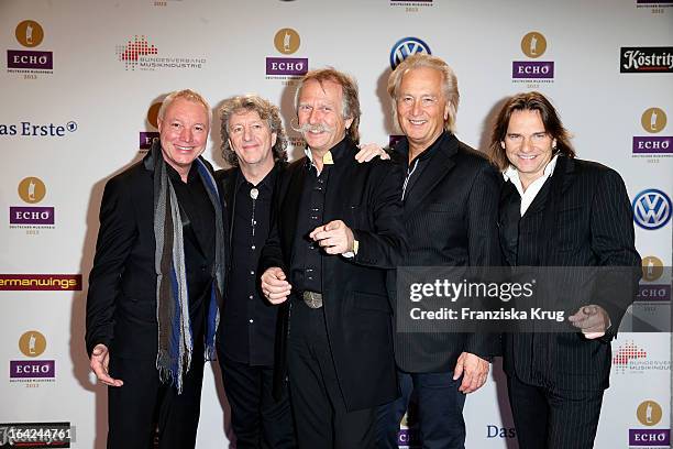 The Hoeners attend the Echo Award 2013 at Palais am Funkturm on March 21, 2013 in Berlin, Germany.