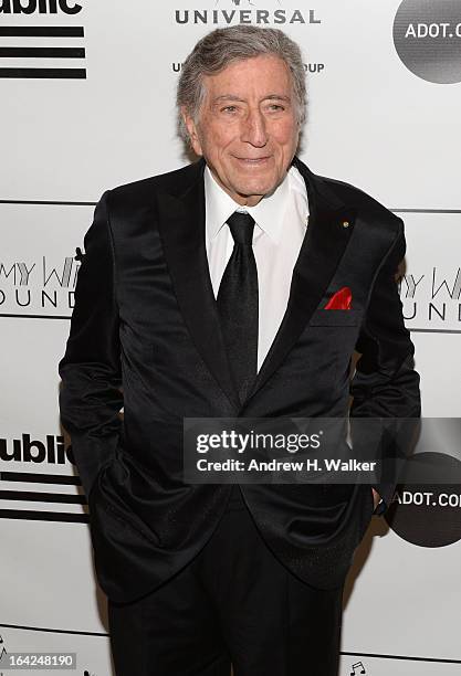 Tony Bennett attends the 2013 Amy Winehouse Foundation Inspiration Awards and Gala at The Waldorf=Astoria on March 21, 2013 in New York City.