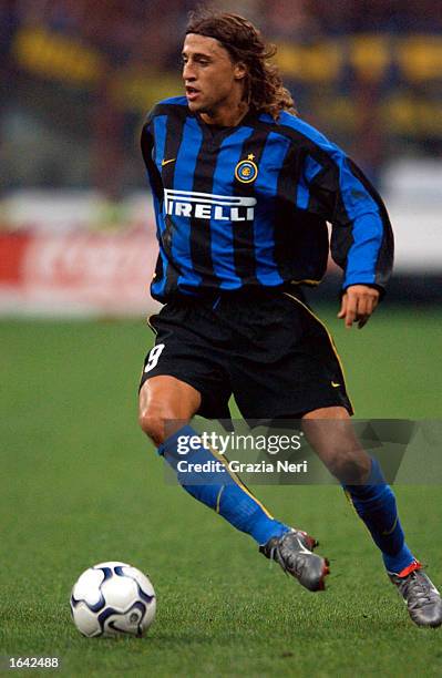 Hernan Crespo of Inter Milan in action during the Serie A match between Inter Milan and Juventus, played at the San Siro Stadium, Milan, Italy on...