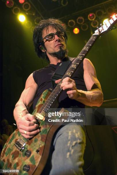 American guitarist Dan Spitz of the band Anthrax performs on stage at the House of Blues, Chicago, Illinois, May 1, 2005.