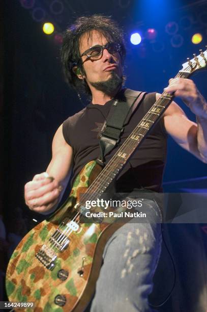 American guitarist Dan Spitz of the band Anthrax performs on stage at the House of Blues, Chicago, Illinois, May 1, 2005.