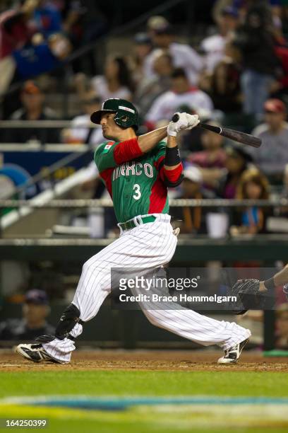 Jorge Cantu of Mexico bats against USA during the World Baseball Classic First Round Group D game on March 8, 2013 at Chase Field in Phoenix, Arizona.