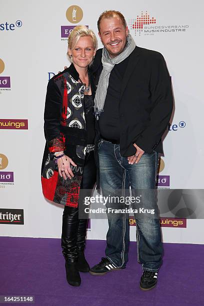 Willi Herren and partner attend the Echo Award 2013 at Palais am Funkturm on March 21, 2013 in Berlin, Germany.