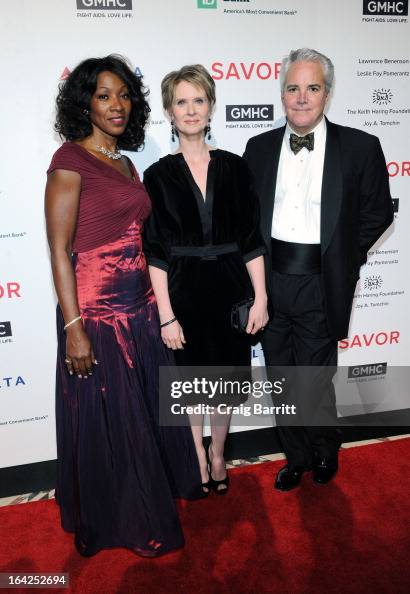 Mickey Rolfe Marjorie Hill Cynthia Nixon and Mickey Rolfe attend the GMHC 5th ...