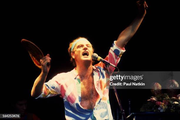 Australian musician Peter Allen performs on stage at Park West, Chicago, Illinois, December 31, 1979.