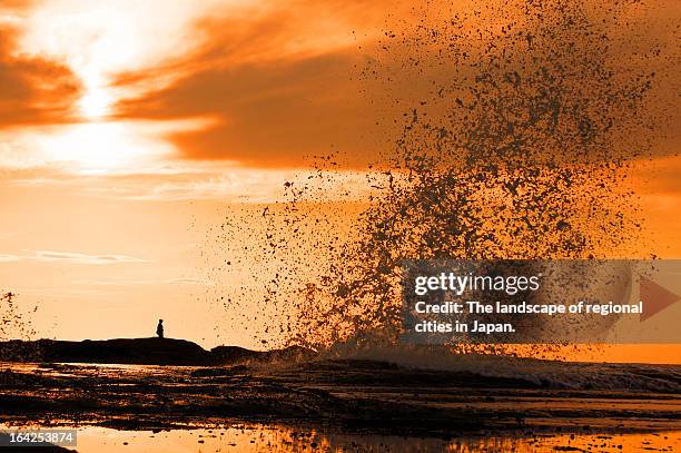 sea spray - 青森県 ストックフォトと画像