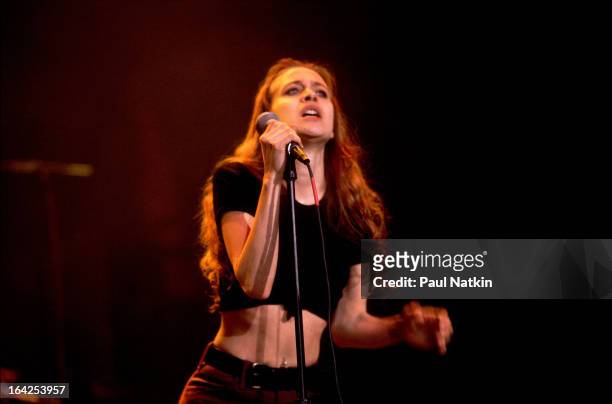 American musician Fiona Apple performs on stage, Chicago, Illinois, December 1, 1996.