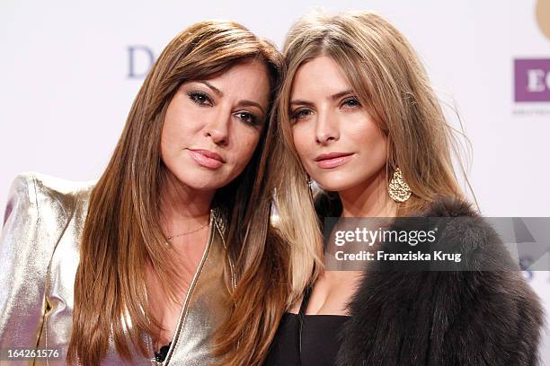 Simone Thomalla and Sophia Thomalla attend at the Echo Award 2013 at Palais am Funkturm on March 21, 2013 in Berlin, Germany.