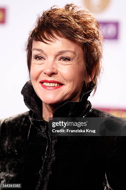 Katrin Sass attends at the Echo Award 2013 at Palais am Funkturm on March 21, 2013 in Berlin, Germany.