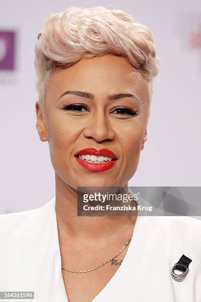 Emeli Sande attends at the Echo Award 2013 at Palais am Funkturm on March 21, 2013 in Berlin, Germany.