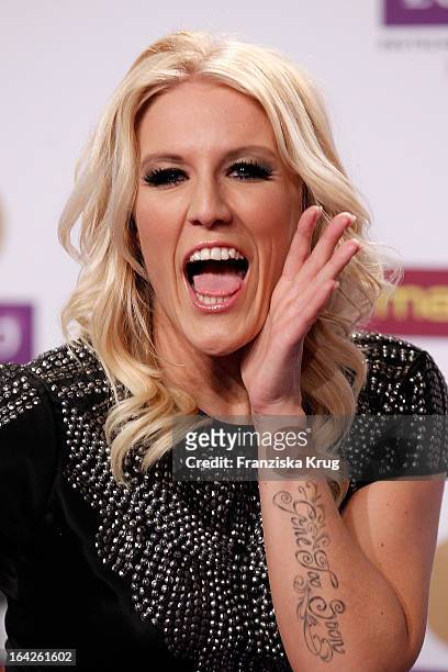Cascada attends at the Echo Award 2013 at Palais am Funkturm on March 21, 2013 in Berlin, Germany.