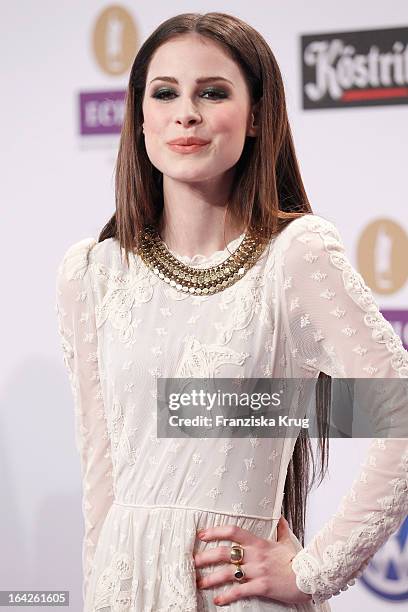 Lena Meyer-Landrut attends at the Echo Award 2013 at Palais am Funkturm on March 21, 2013 in Berlin, Germany.