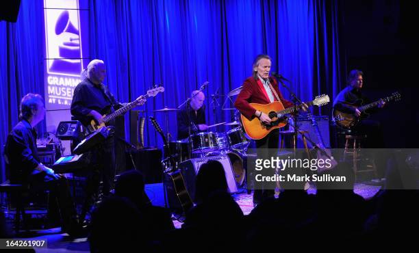 Singer/songwriter Gordan Lightfoot performs during an evening with Gordon Lightfoot at The GRAMMY Museum on March 21, 2013 in Los Angeles, California.