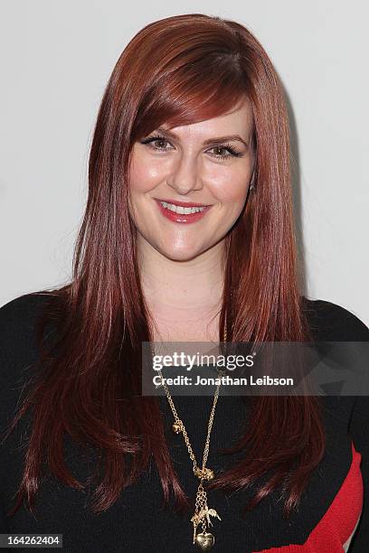 Sara Rue attends the "Dorfman In Love" Los Angeles premiere at Downtown Independent Theatre on March 21, 2013 in Los Angeles, California.