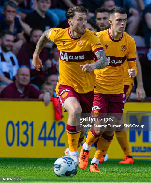 During a cinch Premiership match between Heart of Midlothian and Motherwell at Tynecastle, on September 03 in Edinburgh, Scotland.