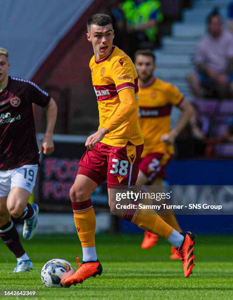 During a cinch Premiership match between Heart of Midlothian and Motherwell at Tynecastle, on September 03 in Edinburgh, Scotland.