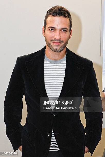 Actor Haaz Sleiman arrives at "Dorfman In Love Premiere" at Downtown Independent Theatre on March 21, 2013 in Los Angeles, California.