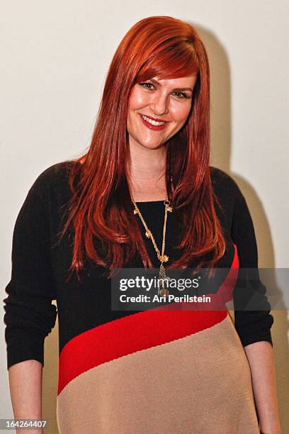 Actress Sara Rue arrives at "Dorfman In Love Premiere" at Downtown Independent Theatre on March 21, 2013 in Los Angeles, California.