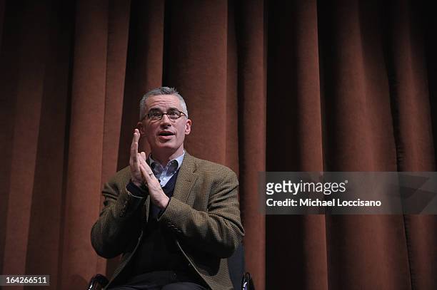 Film subject, former NJ Governor Jim McGreevey takes part in a Q&A following the the New York premiere of the HBO documentary Fall to Grace at Time...
