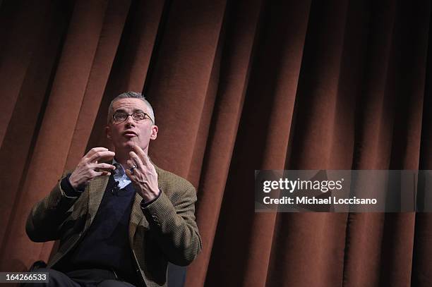 Film subject, former NJ Governor Jim McGreevey takes part in a Q&A following the the New York premiere of the HBO documentary Fall to Grace at Time...