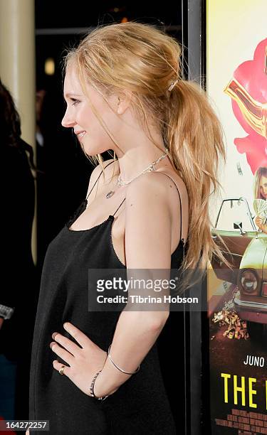 Juno Temple attends 'The Brass Teapot' Los Angeles special screening at ArcLight Hollywood on March 21, 2013 in Hollywood, California.