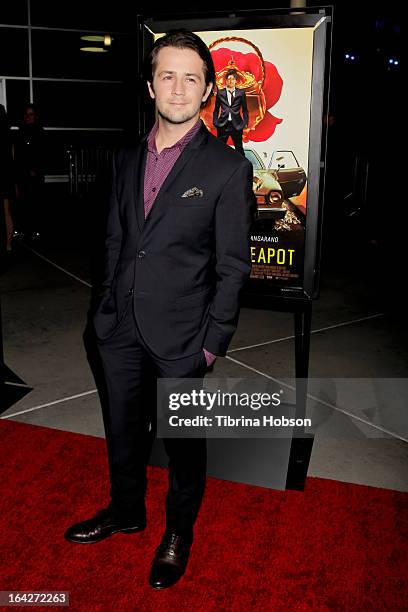 Michael Angarano attends 'The Brass Teapot' Los Angeles special screening at ArcLight Hollywood on March 21, 2013 in Hollywood, California.