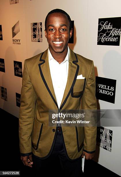Honoree Lenworth Poyser arrives at "An Evening" benifiting The L.A. Gay & Lesbian Center at the Beverly Wilshire Hotel on March 21, 2013 in Beverly...