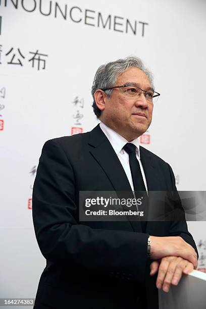 William Fung, chairman of Li & Fung Ltd., attends a news conference in Hong Kong, China, on Thursday, March 21, 2013. Li & Fung will miss its target...