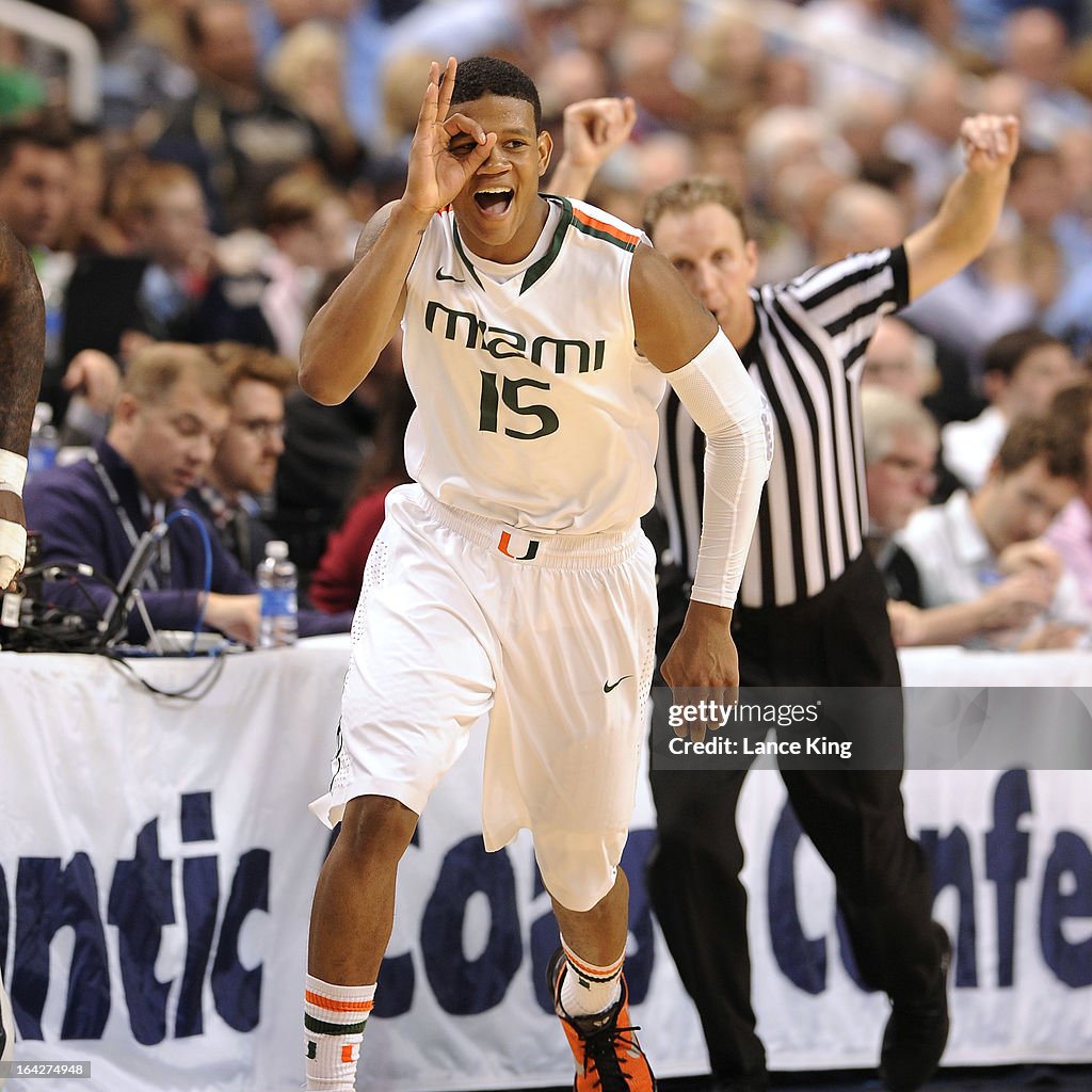 ACC Basketball Tournament - Championship - North Carolina v Miami