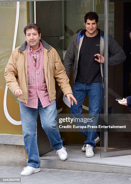 Julian Contreras and his son Julian Contreras Jr are seen on March 10, 2013 in Madrid, Spain.