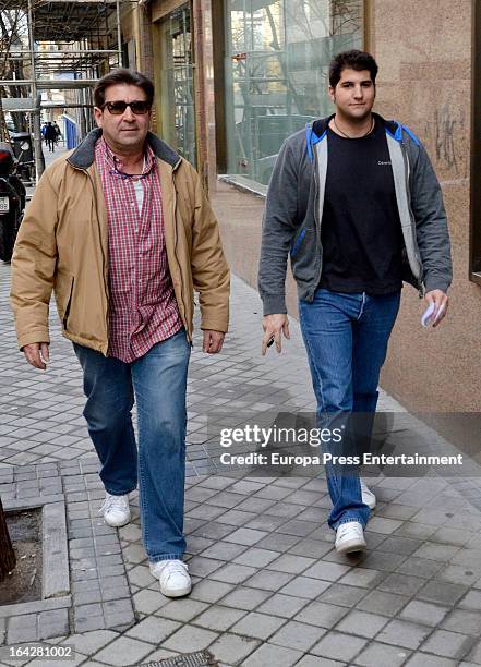 Julian Contreras and his son Julian Contreras Jr are seen on March 10, 2013 in Madrid, Spain.