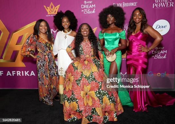 Tina Lifford, Arsema Thomas, Koshie Mills, Sonia Tucker and Marielle Bobo attend the Heirs of Afrika 6th Annual International Women of Power Awards...