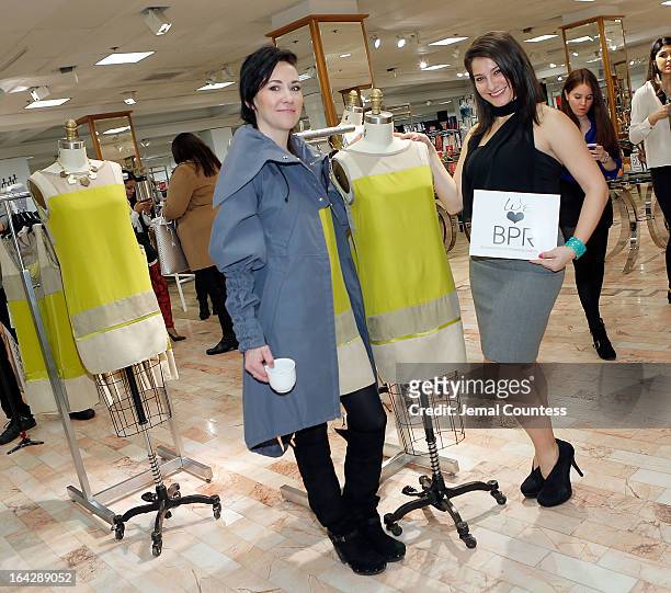 Designer Michelle Franklin and writer Jennifer Mara during an in-store at the Lord & Taylor Flagship store on March 22, 2013 in New York City.