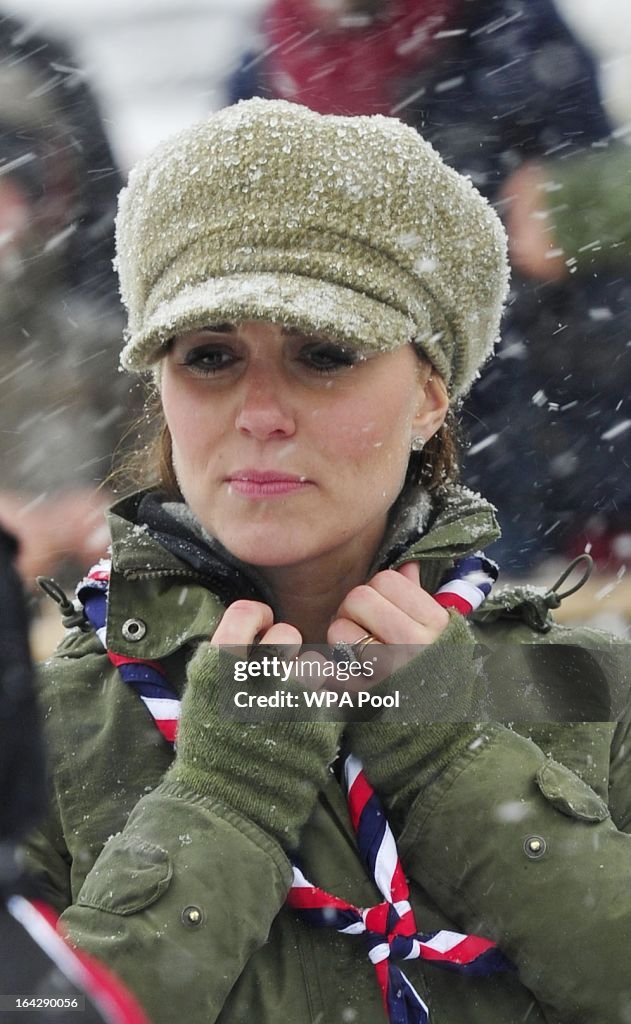 The Duchess Of Cambridge Visits Great Tower Scout Camp