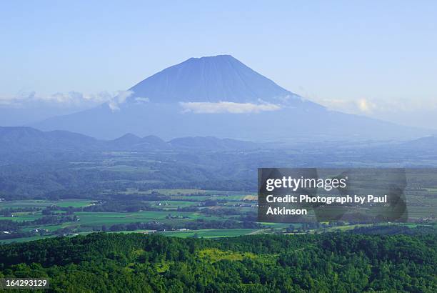 volcano - vulkan yotei stock-fotos und bilder