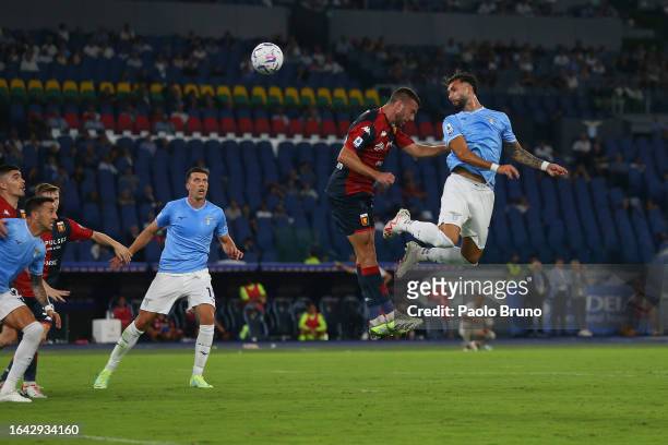 Valentin Castellanos of SS Lazio in action during the Serie A TIM match between SS Lazio and Genoa CFC at Stadio Olimpico on August 27, 2023 in Rome,...