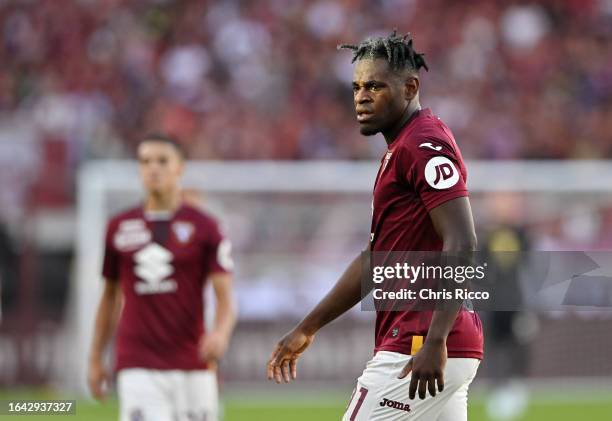 Duvan Zapata of Torino FC during the Serie A TIM match between Torino FC and Genoa CFC at Stadio Olimpico di Torino on September 3, 2023 in Turin,...