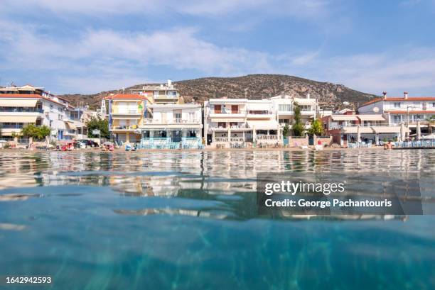 beachfront houses from the sea - otlo stock pictures, royalty-free photos & images