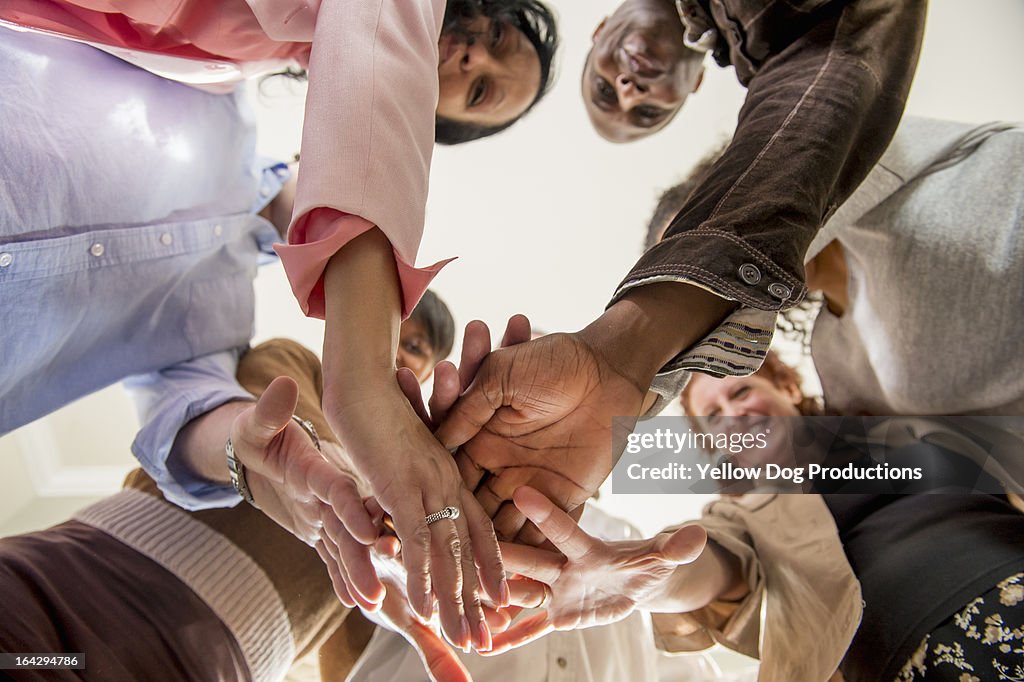 Group of Adult Friends in circle together