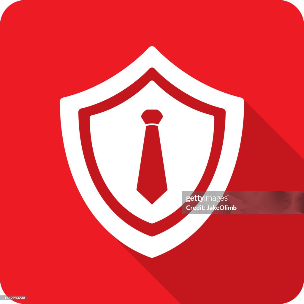 Shield Tie Icon Silhouette 1
