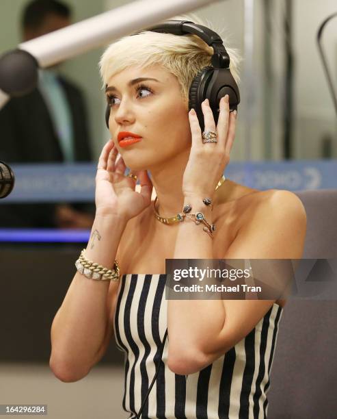 Miley Cyrus attends The Ryan Seacrest Foundation West Coast debut of new multi-media broadcast center "Seacrest Studios" held at CHOC Children's...