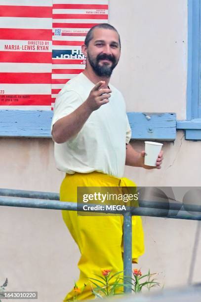 Shia LaBeouf is seen on September 1, 2023 in Los Angeles, California.