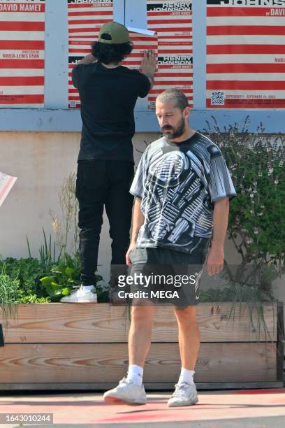 Shia LaBeouf is seen on September 1, 2023 in Los Angeles, California.
