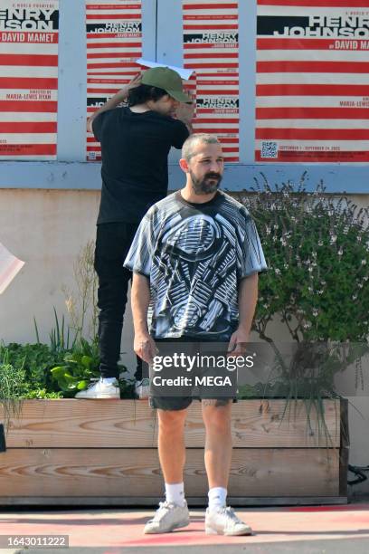 Shia LaBeouf is seen on September 1, 2023 in Los Angeles, California.