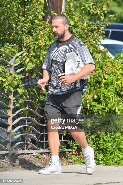 Shia LaBeouf is seen on September 1, 2023 in Los Angeles, California.